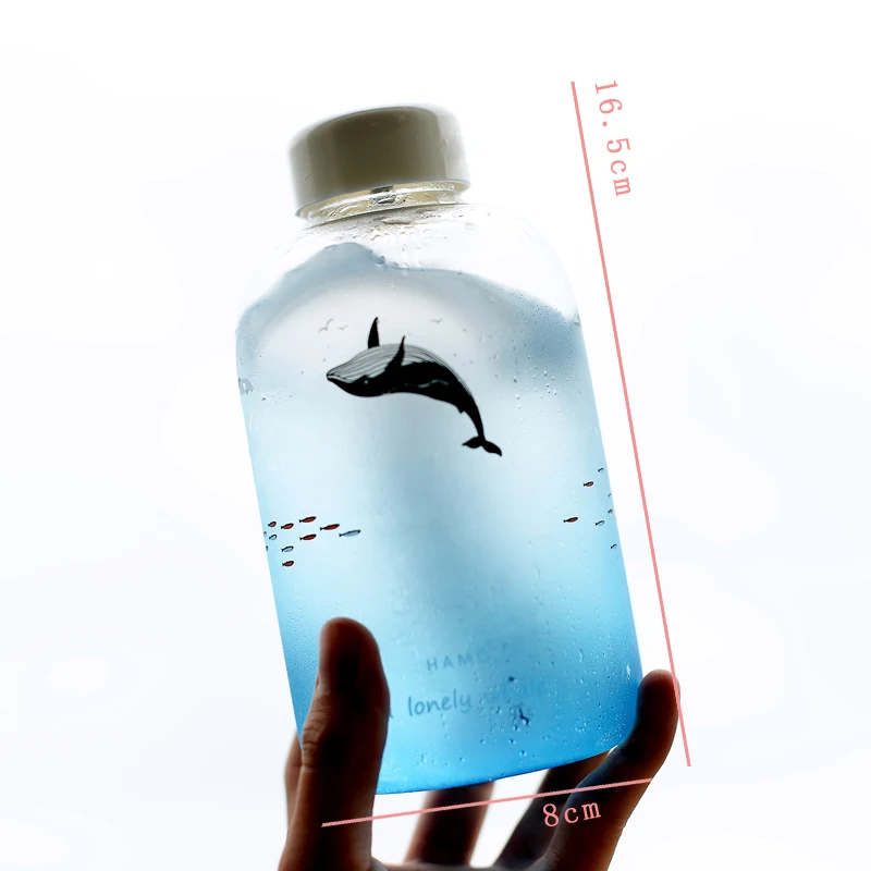 Marine blue gradient glass portable large capacity Korean version of the female creative student couples simple water cup
Marine blue gradient glass portable large capacity Korean version of the female creative student couples simple water cup