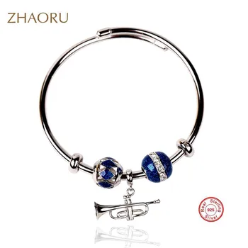 Zhaoru Authentique 925 Sterling Silver Bangles Blue Enamel Bracelet for Women Fashion Jewelry Bangle with Crystal Lover Gift
Zhaoru Authentique 925 Sterling Silver Bangles Blue Enamel Bracelet for Women Fashion Jewelry Bangle with Crystal Lover Gift