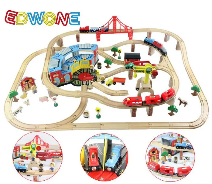 EDWONE 142PCS Big Set Thomas Electric Train Track Set Wooden Railway Track fit Thomas BIRO Xmas Gifts For Kids
EDWONE 142PCS Big Set Thomas Electric Train Track Set Wooden Railway Track fit Thomas BIRO Xmas Gifts For Kids