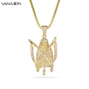 VANAXIN Hip Hop Death's Scythe Necklace Pendant For Men Women Death Grim Reaper Skull Scything Halloween Jewelry Gift CZ Crystal
VANAXIN Hip Hop Death's Scythe Necklace Pendant For Men Women Death Grim Reaper Skull Scything Halloween Jewelry Gift CZ Crystal
