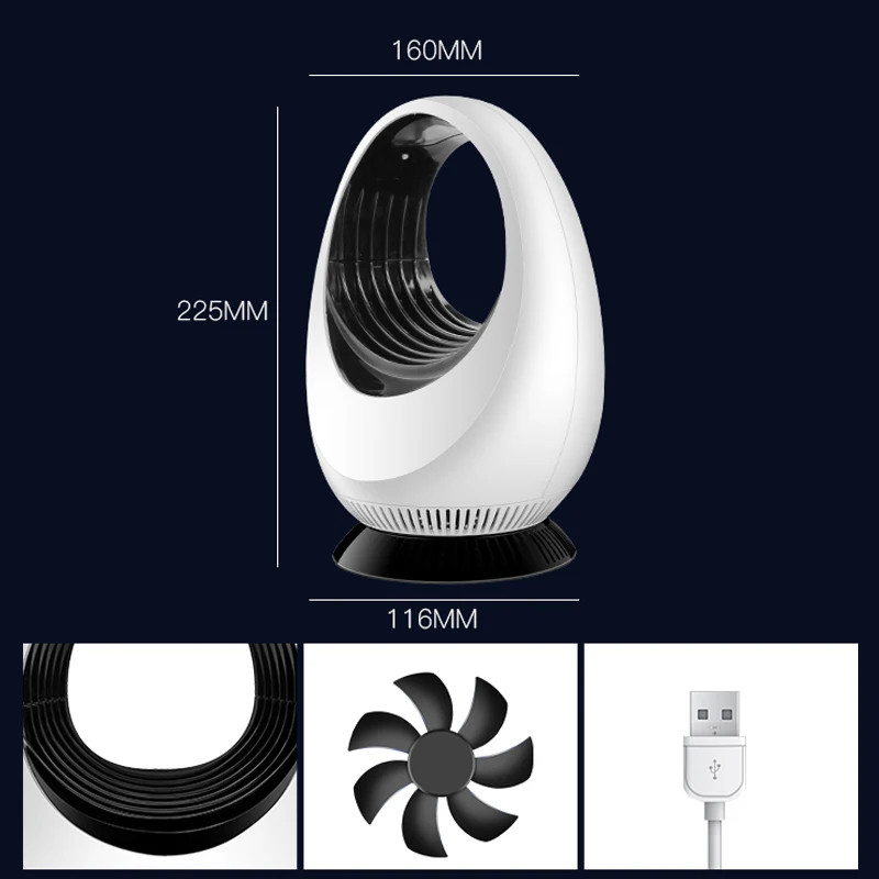 USB Powered LED Photocatalyst Mosquito Dispeller with Trap Lamp for Office JA55
USB Powered LED Photocatalyst Mosquito Dispeller with Trap Lamp for Office JA55