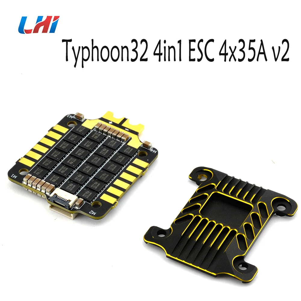 Typhoon32 4in1 ESC 4x35A ESC with 30.5x30.5 mm Mounting holes supports DSHOT 1200 BLHELI32 firmware for quadcopter
Typhoon32 4in1 ESC 4x35A ESC with 30.5x30.5 mm Mounting holes supports DSHOT 1200 BLHELI32 firmware for quadcopter