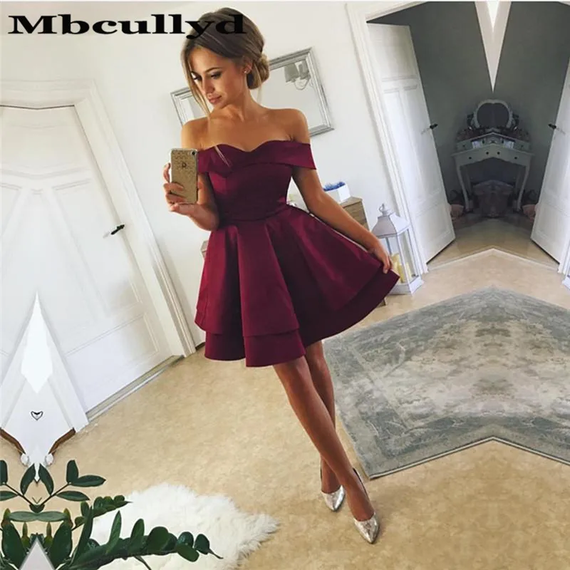 Mbcully Short Homecoming Dresses For Girls Sexy Off Shoulder A-Line Sleeveless Satin Ruffles Short/Mini Juniors Graduation Gowns
Mbcully Short Homecoming Dresses For Girls Sexy Off Shoulder A-Line Sleeveless Satin Ruffles Short/Mini Juniors Graduation Gowns