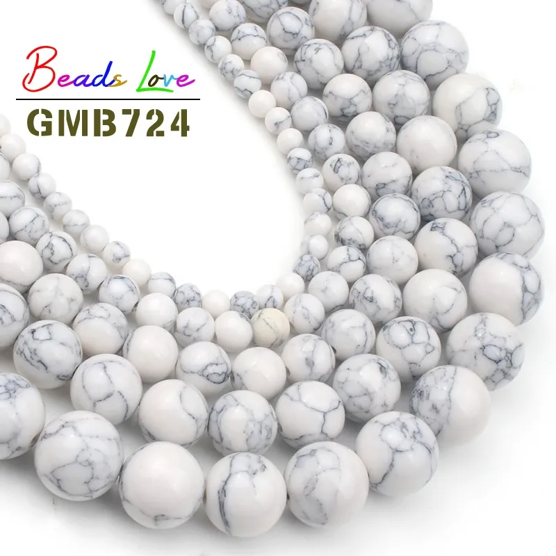 4 6 8 10 12mm White Turquoises Howlite Stone Round Loose Beads for Jewelry Making DIY Bracelet Necklace Wholesale Perles 15''
4 6 8 10 12mm White Turquoises Howlite Stone Round Loose Beads for Jewelry Making DIY Bracelet Necklace Wholesale Perles 15''