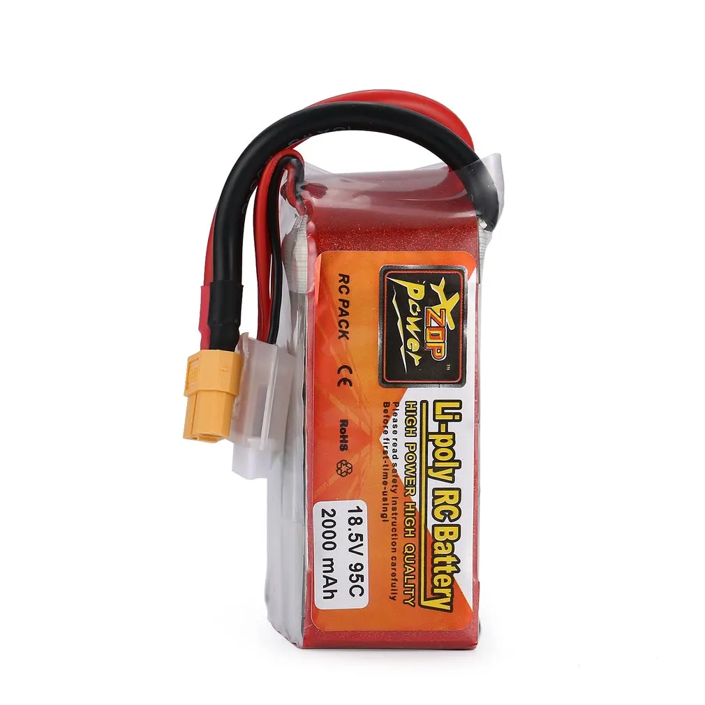 

ZOP Power 18.5V/ 14.8V/ 7.4V/ 11.1V 2000mAh/1500mAh 95C 5S 1P Lipo Battery XT60 Plug Rechargeable for RC Racing Drone Helicopter