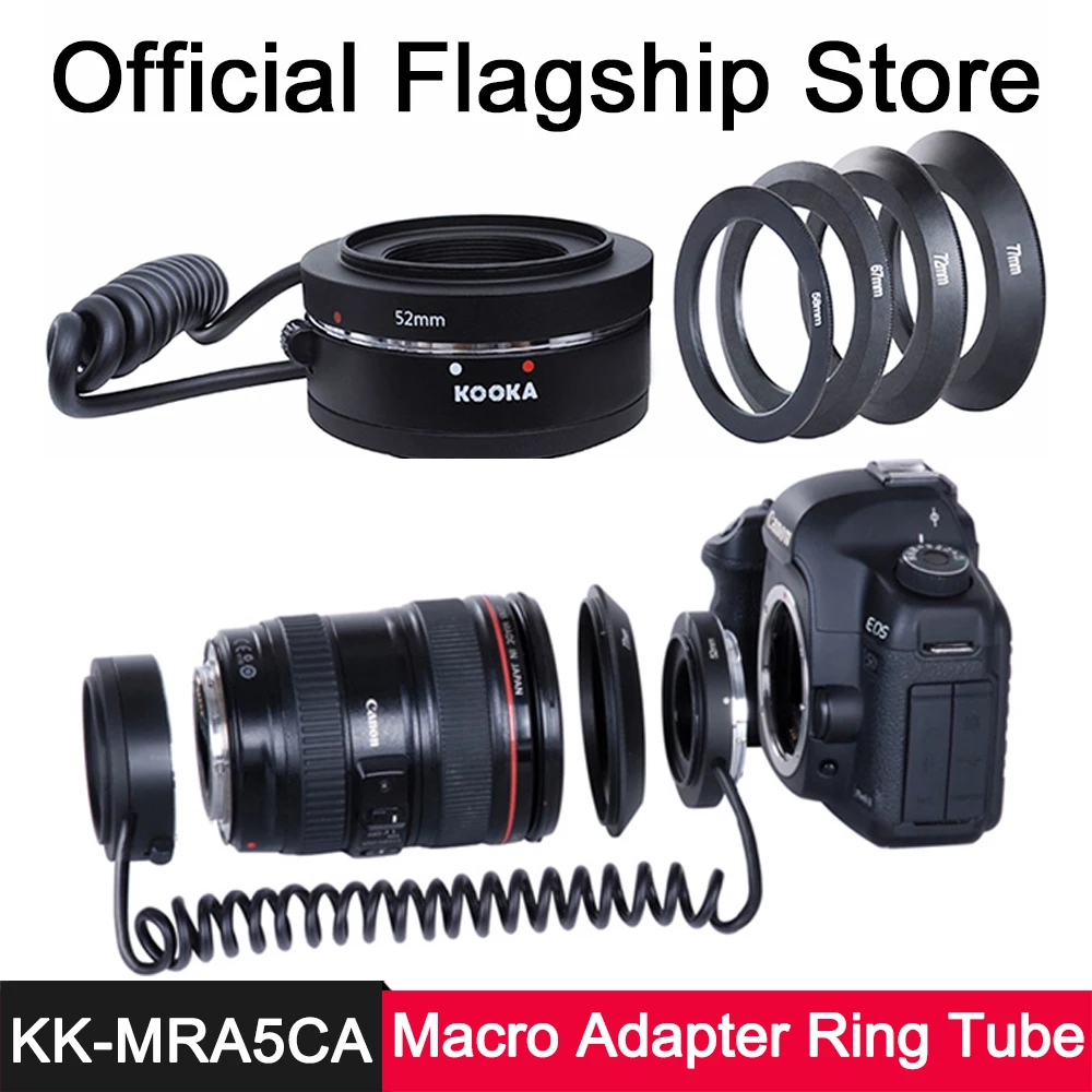 Micnova KK-MRA5CA AF Auto Focus Macro Close-up Adapter Ring Tube for Canon Mount Lens with 4 Adapter Rings(58mm 67mm 72mm 77mm)
Micnova KK-MRA5CA AF Auto Focus Macro Close-up Adapter Ring Tube for Canon Mount Lens with 4 Adapter Rings(58mm 67mm 72mm 77mm)