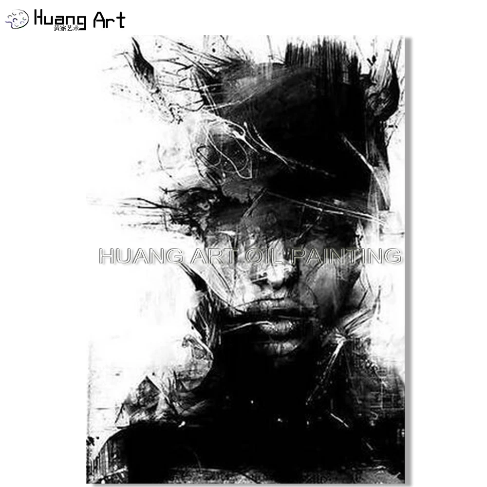 Hand-painted White and Black Figure Oil Painting on Canvas Modern Abstract Man Face Portrait Wall Painting for Living Room Decor
Hand-painted White and Black Figure Oil Painting on Canvas Modern Abstract Man Face Portrait Wall Painting for Living Room Decor