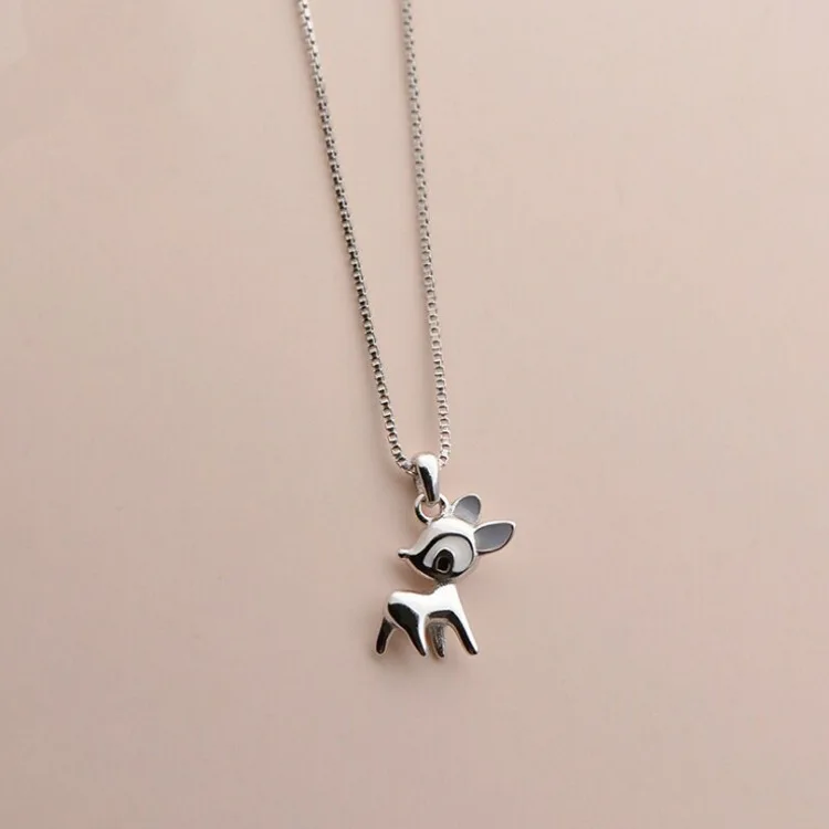 S925 sterling silver necklace jewelry female deer cute simple necklace gift VHC01
S925 sterling silver necklace jewelry female deer cute simple necklace gift VHC01