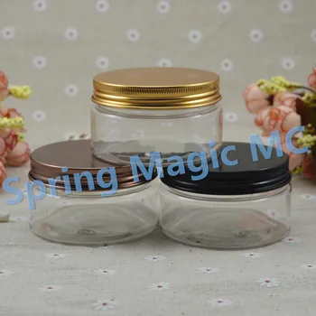 Thicker PET Jars!100ml Transparent Plastic Cosmetic Jar With Bronze gold black Aluminum Lid Cream Container Hair wax/mask bottle
Thicker PET Jars!100ml Transparent Plastic Cosmetic Jar With Bronze gold black Aluminum Lid Cream Container Hair wax/mask bottle