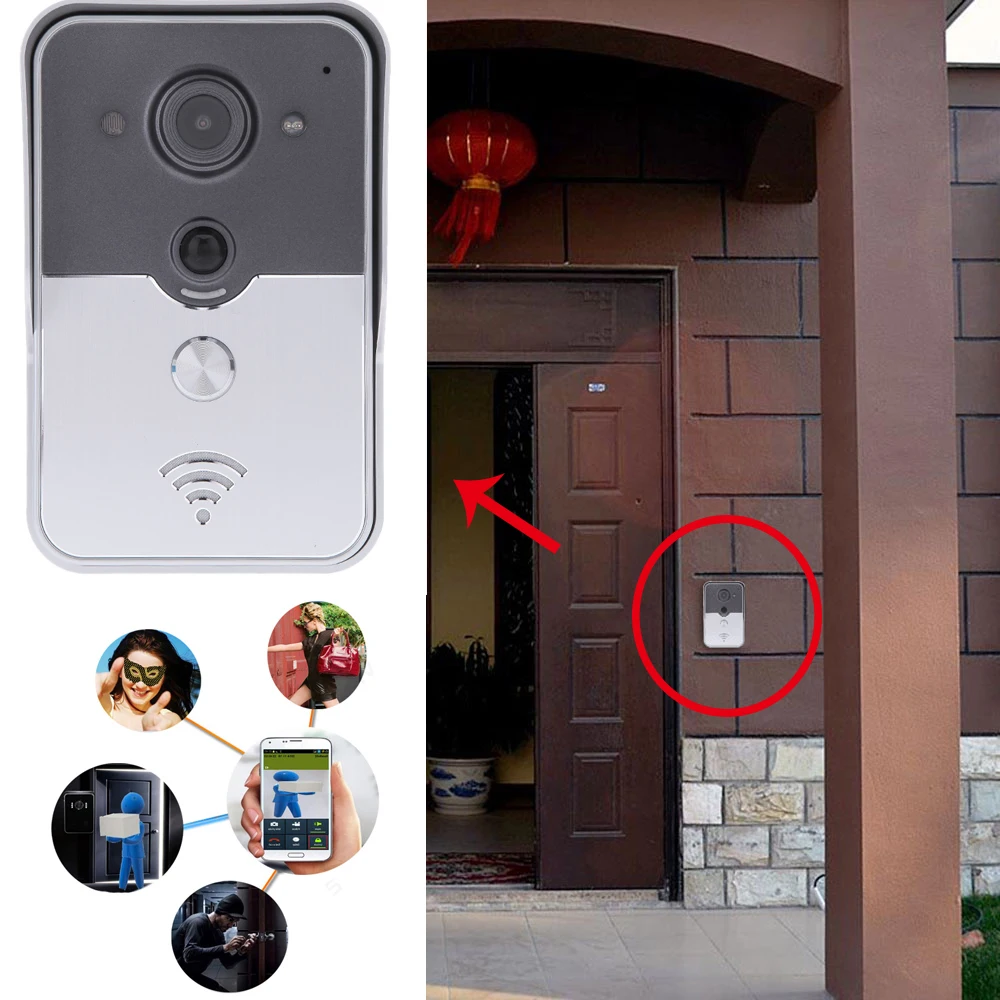 LOFAM беспроводной ip видеодомофон Smart Wi Fi дверной звонок wifi Звонок камера ночного
