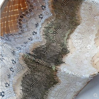 Exquisite plus Gold Line Two-color Eyelash Lace Accessories Diy Wedding Dress veil Stitching Material
Exquisite plus Gold Line Two-color Eyelash Lace Accessories Diy Wedding Dress veil Stitching Material