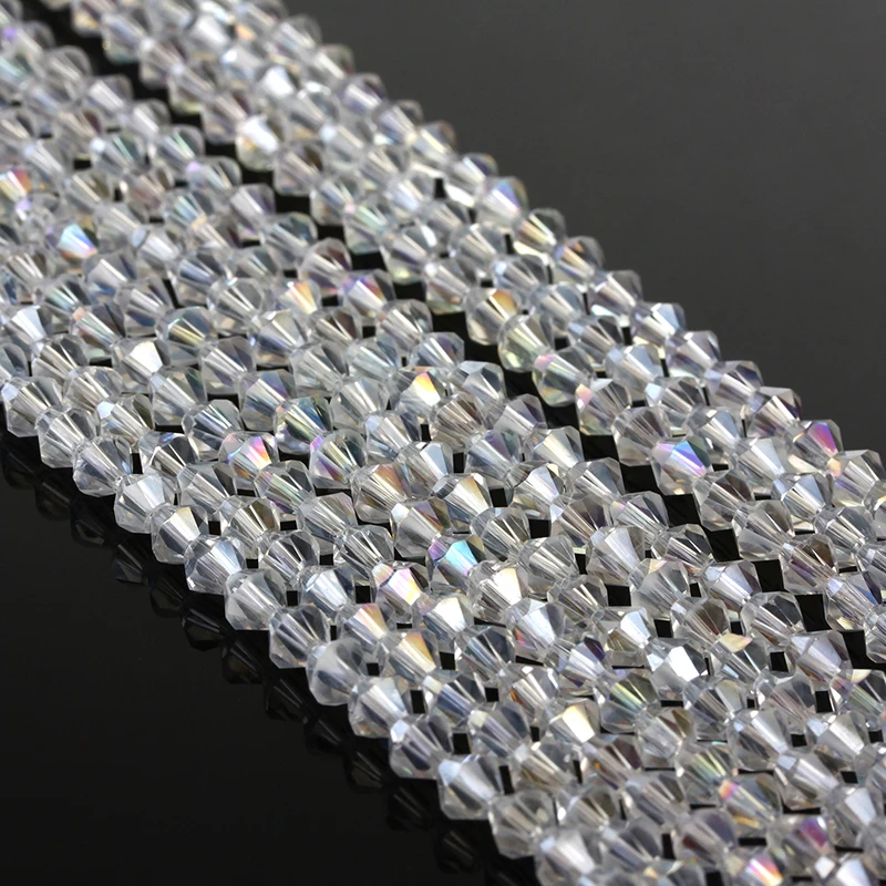 

4MM AB Crystal Bicone Faceted Glass Beads String Bicone Spacer Bead Bracelet Necklace Jewelry Material 720pcs/lot