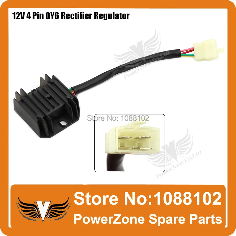 12V 4 Wires Cables Voltage Regulator Rectifier Fit GY6 50cc 125cc 150cc Bike Moped Scooter Motorcycle Free Shipping
12V 4 Wires Cables Voltage Regulator Rectifier Fit GY6 50cc 125cc 150cc Bike Moped Scooter Motorcycle Free Shipping