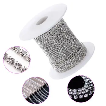 10 Metres Silver Glass Close Crystal Diamante Rhinestone Sewing DIY Chain Trim A++ Quality 2mm to 5mm
10 Metres Silver Glass Close Crystal Diamante Rhinestone Sewing DIY Chain Trim A++ Quality 2mm to 5mm