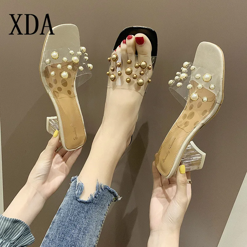 XDA Women Sandals Summer High Heel Slippers Fashion Transparent PVC Women Shoes Sexy Beach Party Office Slipper Size 35-39 L280
XDA Women Sandals Summer High Heel Slippers Fashion Transparent PVC Women Shoes Sexy Beach Party Office Slipper Size 35-39 L280