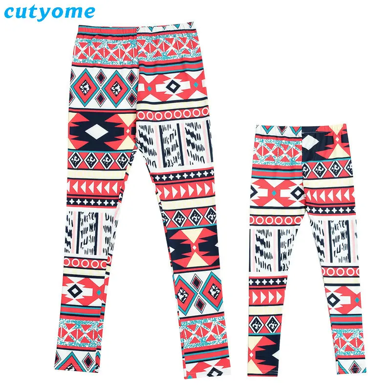 Family Look Mom And Daughter Matching Clothes Christmas Heart Leggings Pants Mother And Daughter Outfits Mommy And Me Trousers (48)