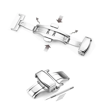 Automatic Double Click Butterfly Buckle Watch Push Button Fold Deployment Clasp Watchband Strap 18 20 22 mm Watch Accessories
Automatic Double Click Butterfly Buckle Watch Push Button Fold Deployment Clasp Watchband Strap 18 20 22 mm Watch Accessories