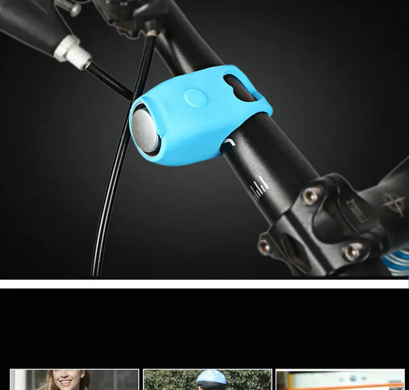 Electric Cycling Bells 110 dB Horn Rainproof MTB Bicycle Handlebar Bell Silica Gel Shell Ring Bell Bicycle Accessories (4)