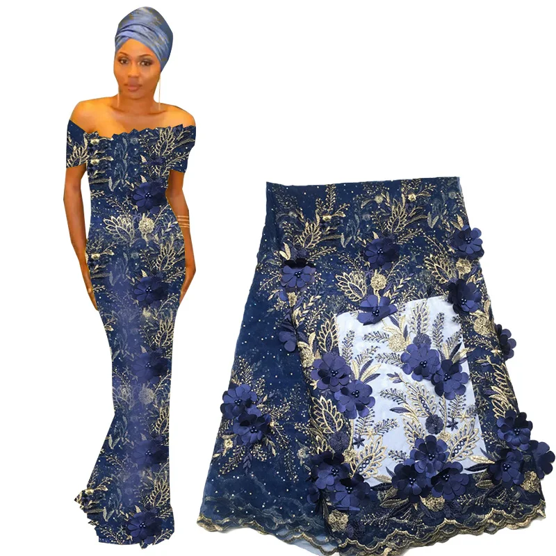 2019 Lace Fabric High Quality African French Tulle Lace Fabric with Beads 3D Flower Embroidered Nigerian Lace fabric For Wedding
2019 Lace Fabric High Quality African French Tulle Lace Fabric with Beads 3D Flower Embroidered Nigerian Lace fabric For Wedding