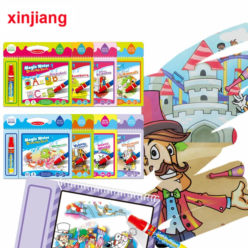 8 Types Water Drawing Books & Magic Pen Water Coloring Books Water Doodle Boards Painting Mat Card Toys For Children \
8 Types Water Drawing Books & Magic Pen Water Coloring Books Water Doodle Boards Painting Mat Card Toys For Children \