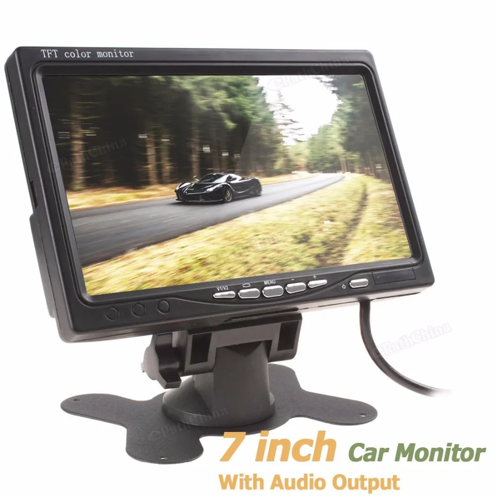 

800 x 480 7 Inch Color TFT LCD Screen Car Rear View Monitor with Audio Output 2 Channels Video Input
