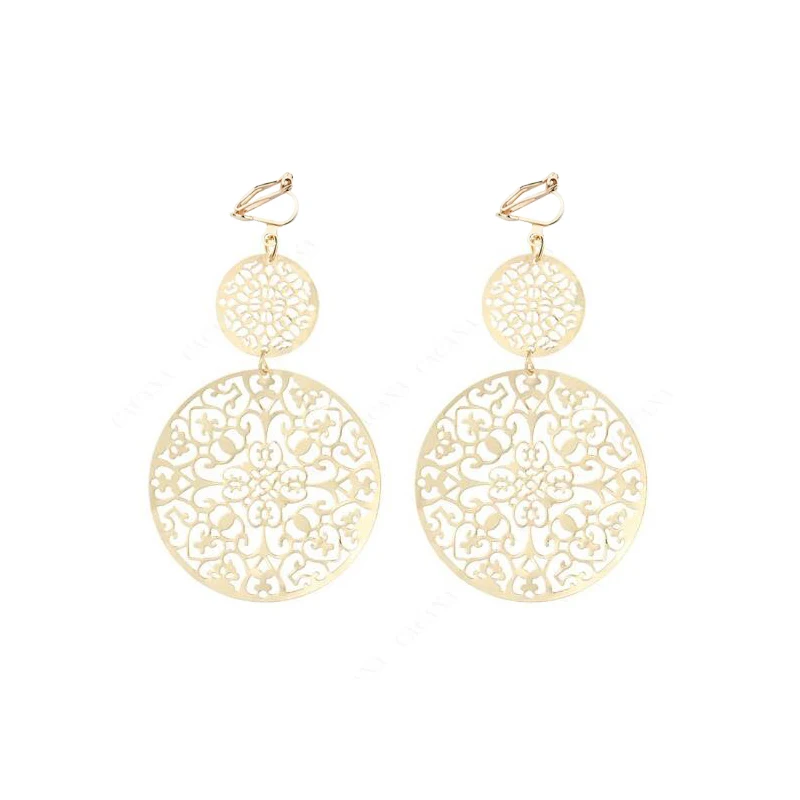 Punk Wonderful Gold Color hollow round shape Clip Earrings without Piercing Party Exaggerated Jewelry For Women wholesale
Punk Wonderful Gold Color hollow round shape Clip Earrings without Piercing Party Exaggerated Jewelry For Women wholesale