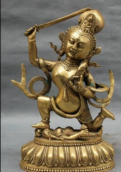 4005 12" Tibet Brass Buddhism Vajra Snake Head Kwan-Yin Manjushri Buddha Statue
4005 12" Tibet Brass Buddhism Vajra Snake Head Kwan-Yin Manjushri Buddha Statue