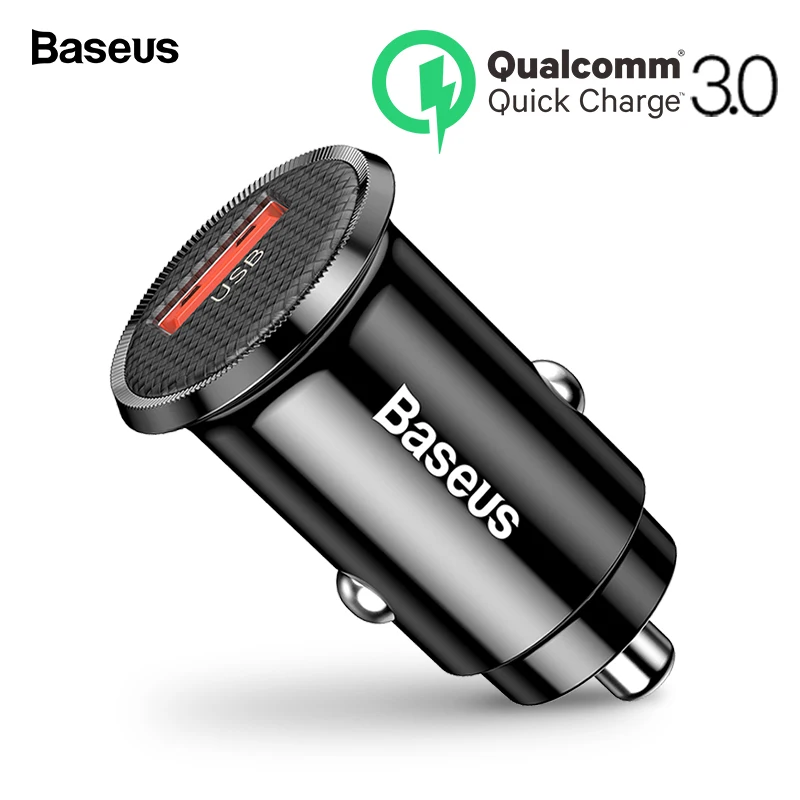 

Baseus Mini USB Car Charger Quick Charge 3.0 Car Phone Charger for Xiaomi mi Samsung iPhone QC3.0 QC Fast Mobile Car Charging