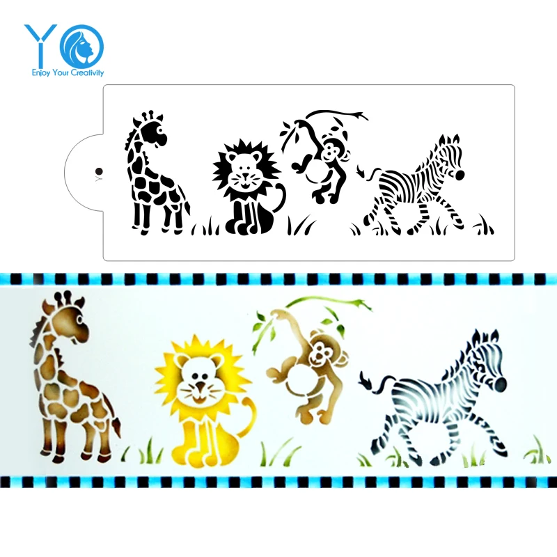 YO 1pcs 14in*6in Jungle Animal Cake Mold Design Stencil Fondant Molds Cake Decorating Tools Bakeware
YO 1pcs 14in*6in Jungle Animal Cake Mold Design Stencil Fondant Molds Cake Decorating Tools Bakeware