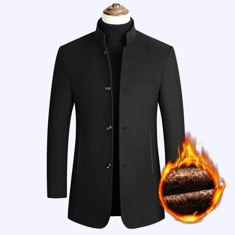 Men Woolen Jacket 2019 Autumn Winter Thicken Wool Windbreaker Coat Men's Business Casual Warm Outerwear Jacket Male Overcoat
Men Woolen Jacket 2019 Autumn Winter Thicken Wool Windbreaker Coat Men's Business Casual Warm Outerwear Jacket Male Overcoat