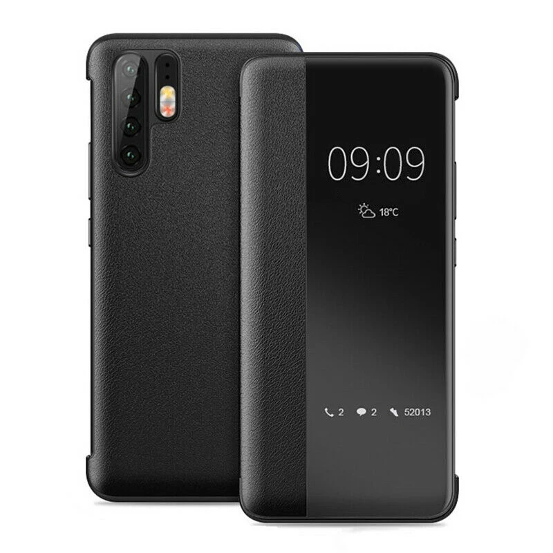 For Huawei P30 Pro Smart View Window Flip Leather Shockproof Case Cover Luxury Mirror Flip Case For Huawei P30 lite Pro Fundas