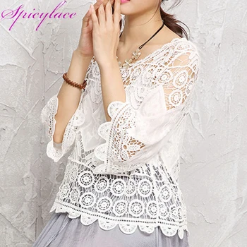 Spicylace Hollow out Lace Floral Summer Blouse Women Cotton Lace Shirts Lace Loose Blouse Long Sleeve Fashion Solid Women Tops
Spicylace Hollow out Lace Floral Summer Blouse Women Cotton Lace Shirts Lace Loose Blouse Long Sleeve Fashion Solid Women Tops