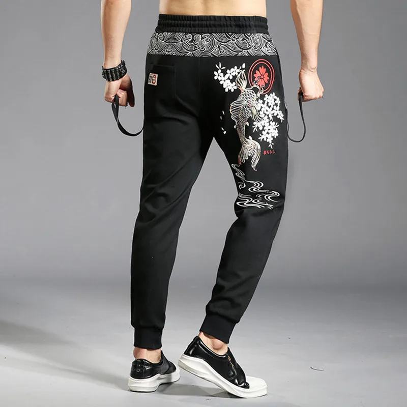 Chinese National Style Vintage Fish Print Gyms Fitness Men Emoji Joggers Pants Sporting Sweatpants Street Men's Casual Trousers
Chinese National Style Vintage Fish Print Gyms Fitness Men Emoji Joggers Pants Sporting Sweatpants Street Men's Casual Trousers