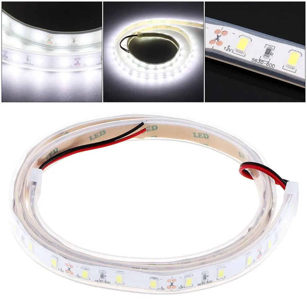 IP65 1M 5630 SMD 60 LED Silicone Strip Light Cool White Waterproof 12V for curving around bends
IP65 1M 5630 SMD 60 LED Silicone Strip Light Cool White Waterproof 12V for curving around bends