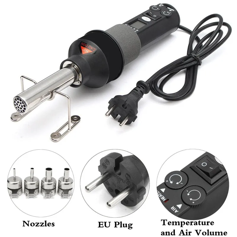 220V 450W 450 Degree LCD Adjustable Electronic Heat Hot Air Gun Desoldering Soldering Station 4 Nozzle 8018LCD Welding Tools
220V 450W 450 Degree LCD Adjustable Electronic Heat Hot Air Gun Desoldering Soldering Station 4 Nozzle 8018LCD Welding Tools