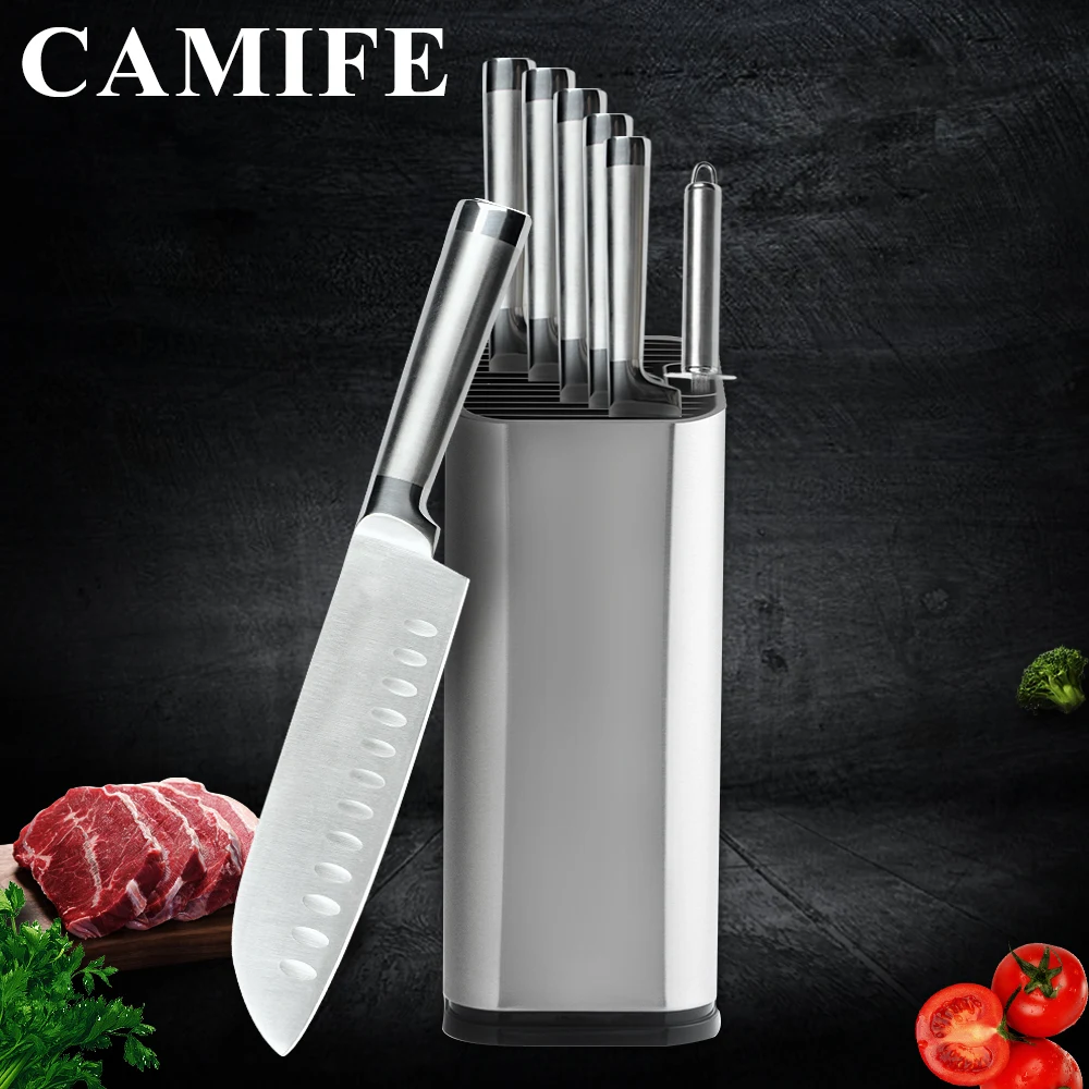 Kitchen Knife Set Holder Stainless Steel Knife Set Accessories Fruit Paring Utility Santoku Chef Slicing Bread Knife Sharpener
Kitchen Knife Set Holder Stainless Steel Knife Set Accessories Fruit Paring Utility Santoku Chef Slicing Bread Knife Sharpener