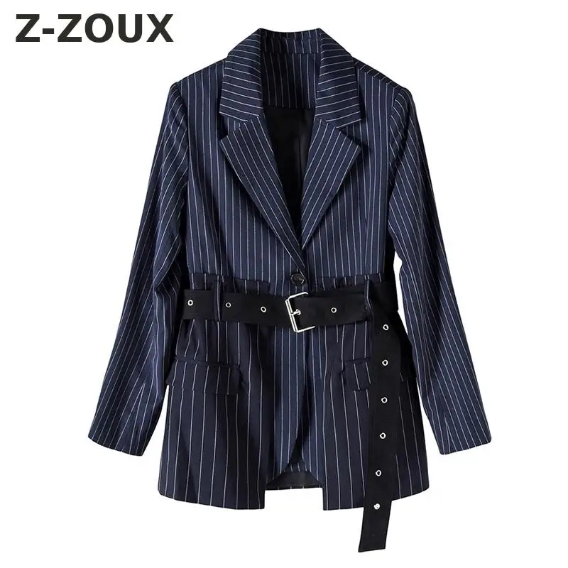 Z-ZOUX Women Blazer Single Breasted Striped Blazer Long Sleeve Ladies Blazer Jacket With Belt All Match Striped Suit Coat Autumn
Z-ZOUX Women Blazer Single Breasted Striped Blazer Long Sleeve Ladies Blazer Jacket With Belt All Match Striped Suit Coat Autumn