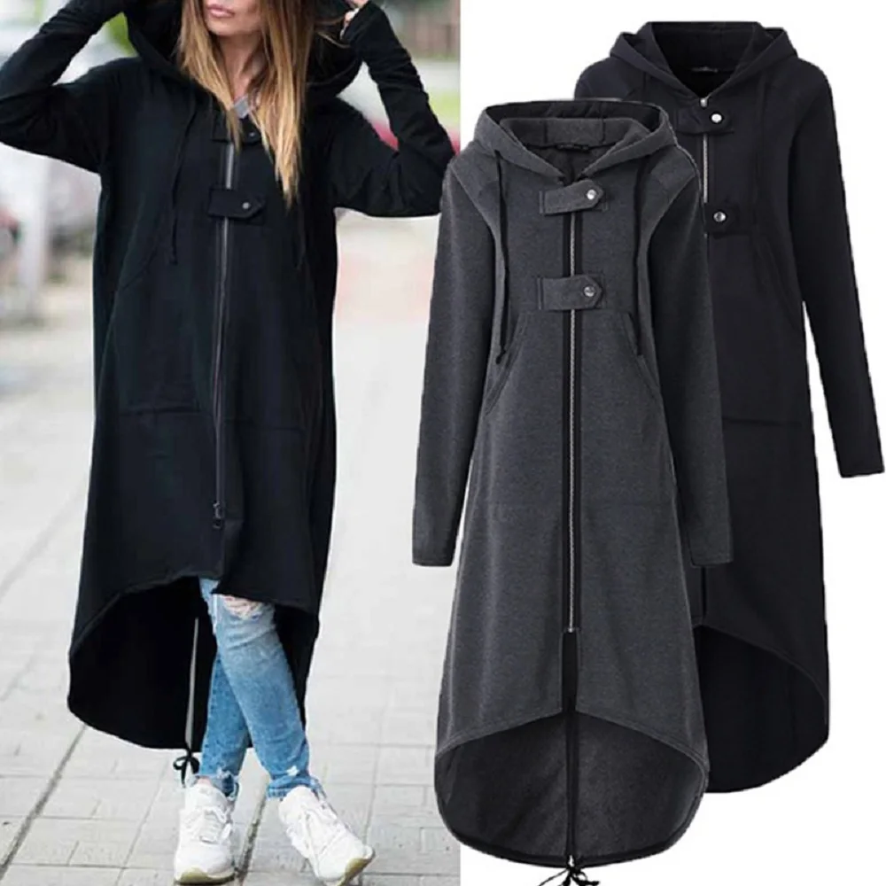 Wipalo Women Hooded Asymmetric Long Sleeve Zipper Up Button Long Sweatshirt Coat Casual Autumn Winter Solid Ladies Hoodie Coat
Wipalo Women Hooded Asymmetric Long Sleeve Zipper Up Button Long Sweatshirt Coat Casual Autumn Winter Solid Ladies Hoodie Coat