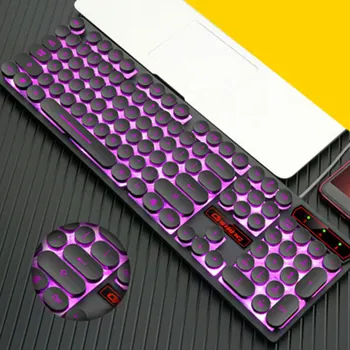 Retro Round Key Button Gaming Keyboard USB Wired 104 Keys Waterproof Anti-ghosting Keyboard 6 Colors
Retro Round Key Button Gaming Keyboard USB Wired 104 Keys Waterproof Anti-ghosting Keyboard 6 Colors