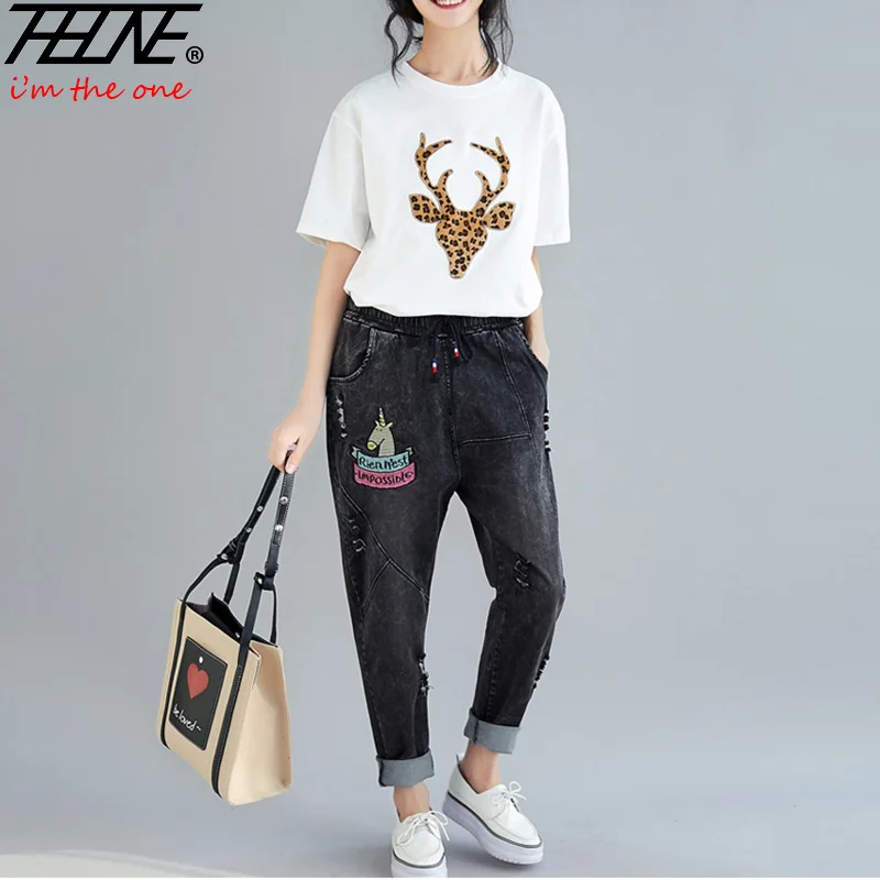 Plus Size Jeans Women Denim Pants Harem Loose High Waist Elastic Patchwork Fashion Casual Trousers Female Vaqueros Black Jeans
Plus Size Jeans Women Denim Pants Harem Loose High Waist Elastic Patchwork Fashion Casual Trousers Female Vaqueros Black Jeans