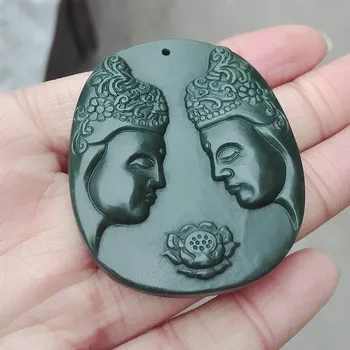 Buy pendant send pendant chain natural original Shi Chun hand-carved dark green Buddha pendant Charm men and women with
Buy pendant send pendant chain natural original Shi Chun hand-carved dark green Buddha pendant Charm men and women with
