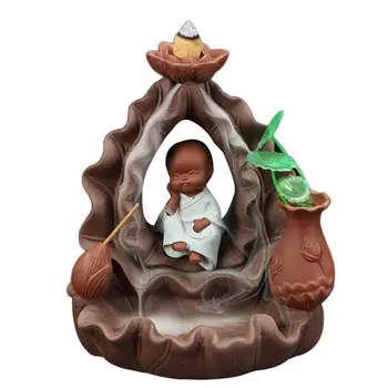 Purple Sand A Little Monk Smoke Waterfall Incense Stick Holder Elegant Lotus Wreath Backflow Incense Burner Vase Zen Home Decor
Purple Sand A Little Monk Smoke Waterfall Incense Stick Holder Elegant Lotus Wreath Backflow Incense Burner Vase Zen Home Decor