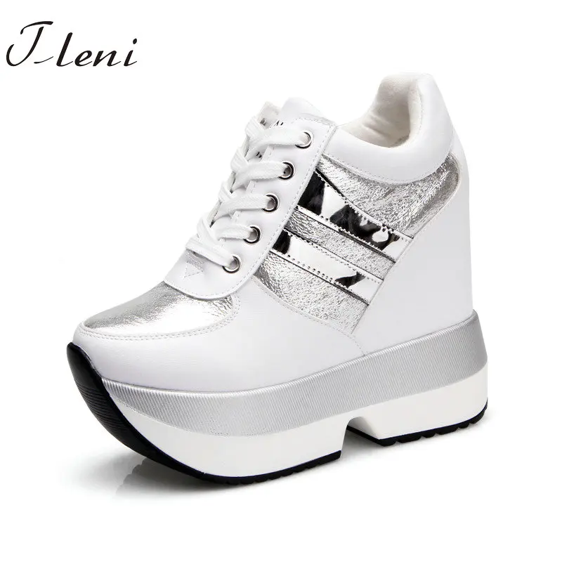 Tleni Women's High Platform Shoes Height Increasi leathe running Shoes 12 CM Thick Sole Trainers Lady sneaker Shoes White ZK-14
Tleni Women's High Platform Shoes Height Increasi leathe running Shoes 12 CM Thick Sole Trainers Lady sneaker Shoes White ZK-14