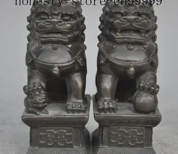 chinese fengshui bronze Evil spirits animal foo dog lion beast lucky statue pair
chinese fengshui bronze Evil spirits animal foo dog lion beast lucky statue pair