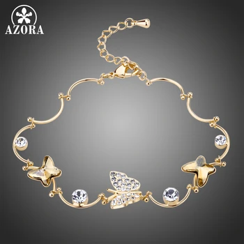 AZORA Trendy Three Butterfly Austrian Crystals Bracelet & Bangles For Women Gifts New Luxury Jewelry Accessory TS0188
AZORA Trendy Three Butterfly Austrian Crystals Bracelet & Bangles For Women Gifts New Luxury Jewelry Accessory TS0188