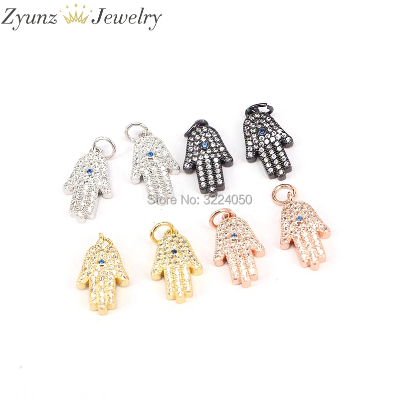 5PCS ZYZ174-9023 Hamsa Hand Charms Pendant, 4 Metal Color Micro Paved CZ Hamsa Pendant Fashion Jewelry
5PCS ZYZ174-9023 Hamsa Hand Charms Pendant, 4 Metal Color Micro Paved CZ Hamsa Pendant Fashion Jewelry