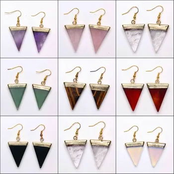 Kraft-beads Simple Style Light Yellow Gold Color Geometric Rose Pink Quartz Dangle Earrings Black Agates Opal Jewelry
Kraft-beads Simple Style Light Yellow Gold Color Geometric Rose Pink Quartz Dangle Earrings Black Agates Opal Jewelry