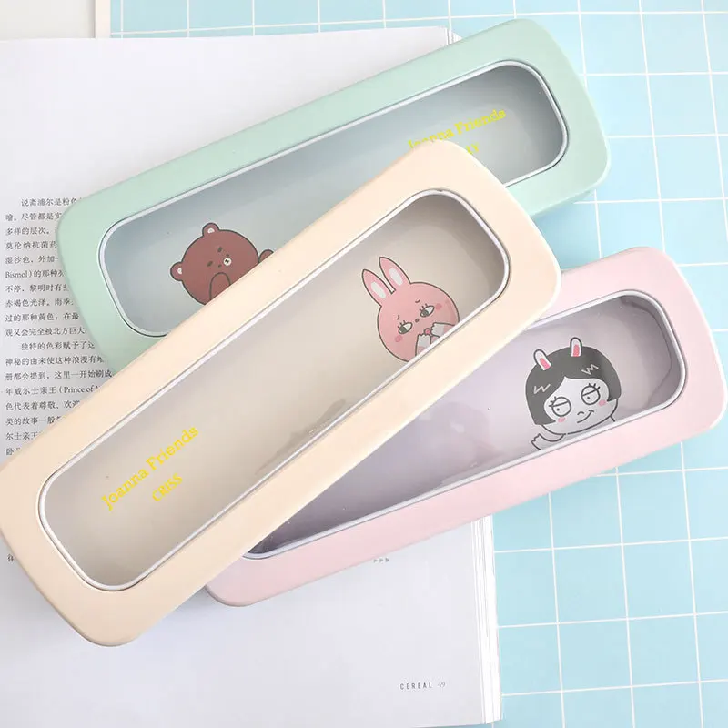 Small Fresh Transparent Window Box Creative Korean Simple Primary School Student Metal Pen Box Bears Ducks Rabbits Little Girl
Small Fresh Transparent Window Box Creative Korean Simple Primary School Student Metal Pen Box Bears Ducks Rabbits Little Girl