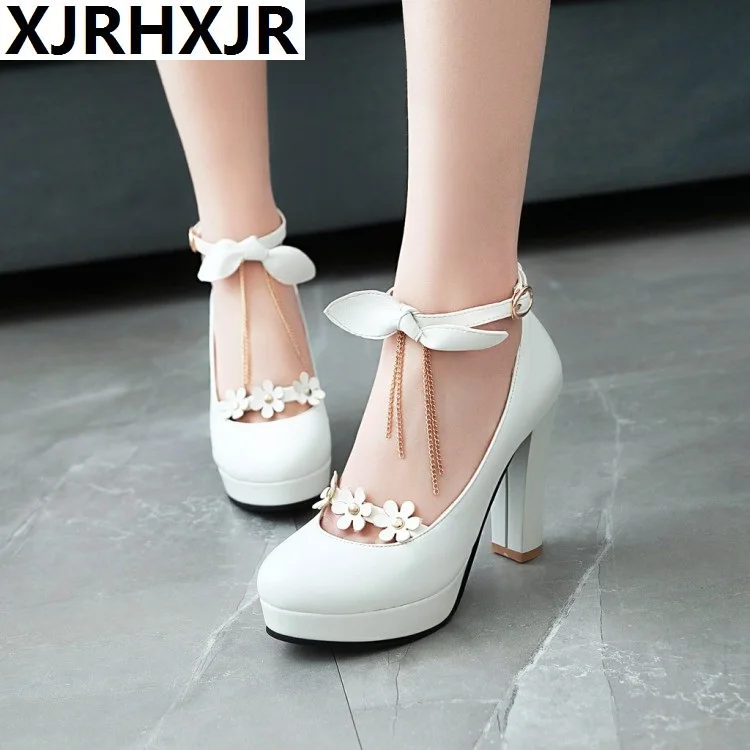 XJRHXJR 33-43 Elegant Flower Bride Wedding Shoes White Women High Heel Pumps Bowknot Chains Beads Princess Evening Dress 2019
XJRHXJR 33-43 Elegant Flower Bride Wedding Shoes White Women High Heel Pumps Bowknot Chains Beads Princess Evening Dress 2019