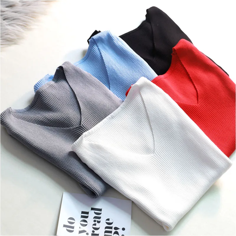 basic Summer v-neck knit T Shirt Women Short Sleeves girl tee Shirt High Elasticity Female short T shirt solid slim girl cropTop
basic Summer v-neck knit T Shirt Women Short Sleeves girl tee Shirt High Elasticity Female short T shirt solid slim girl cropTop